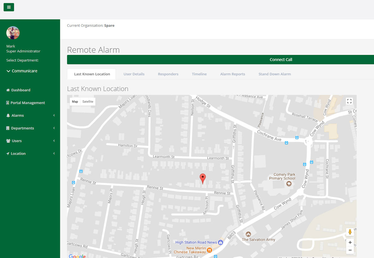 Archangel Location dashboard